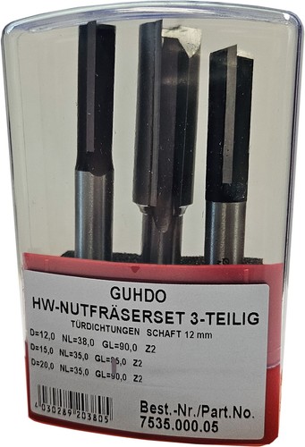 Nutfräser set 3 teilig - 3,