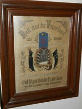 Reservisten Erinnerung Foto Uniformteil Wachsrelief auf Leinentuch 53x43cm Bild