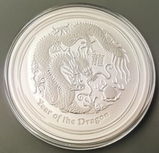 Australien Silber 2012 Lunar II Drache st OVP Kapsel 1/2 1 2 5 10 oz 1 kg