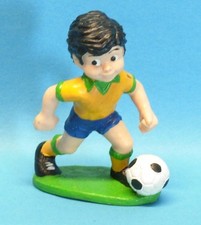 Sport Billy FUSSBALL Trikot gelb + grüne Armstreifen, Hose  blau, Stulpen grün-g