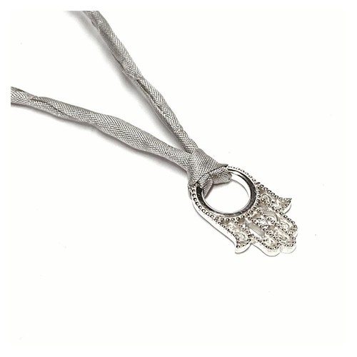 Graues seidenband mit - graues,