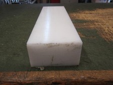 1 Kunststoff flach 80 x 52mm POM-C L 195mm weiss massiv NeuA