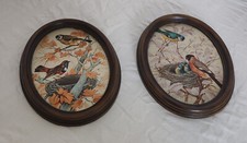 Holzbild mit Vogelmotiv. Zwei