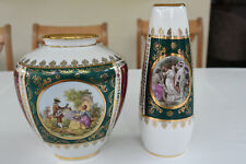 schönes Vase Paar K&A selb Bavaria Krautheim Fragonard-Stil 20 und 25cm hoch