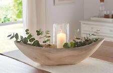 Dekoschale Obstschale Schale "Wood" oval & tief, aus massivem Holz ,60 cm lang