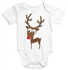 Baby Body Weihnachten Rentier Rote Nase Aufdruck Moonworks®
