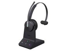 Yealink Headset WH64 Mono UC Bluetooth kabellos schwarz On-Ear Überkopf DECT 