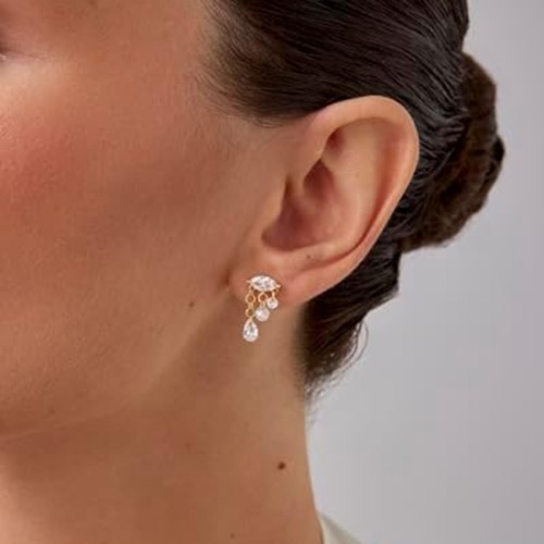 Trendige diamant ohrringe - diamant,