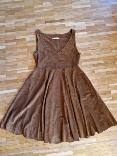 Hellbraunes kleid wie - kleid,, velour