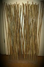 Trennwand/Raumteiler/Paravent/Sichtschutz Bambusstäbe mit Sockel , Natur / MDF