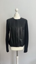 Schwarze Lederjacke Von Escada