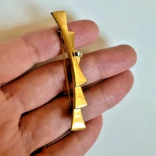 Original Vintage abstrakt goldene Brosche