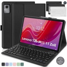 Hülle Mit QWERTZ Tastatur Maus Für Lenovo Tab M11 11 Zoll 2024 TB330FU/TB330XU