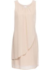 TRAUMHAFTES KLEID IN HELL-BEIGE IN LAGEN-OPTIK SUPER DESIGN Gr.42 NEU (4967)