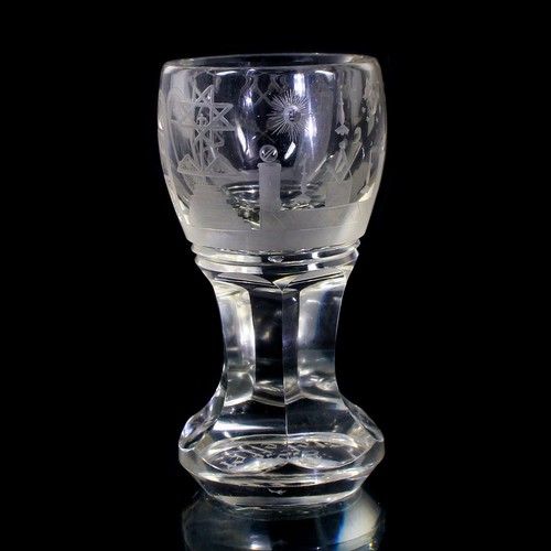Freimaurerglas mit umlaufend