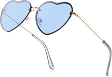 Herzform Sonnenbrille Frauen Mode Rimless UV400 Party Brille