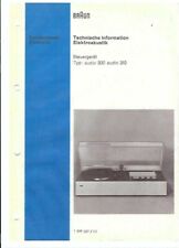 Braun Service Manual für Audio 300 - 310  Copy deutsch