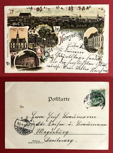 Litho helmstedt 1897 - ak,
