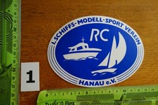 Alter Aufkleber 1. SCHIFFS-MODELL-SPORT Verein Hanau Darmstadt Main-Kinzig-Kreis