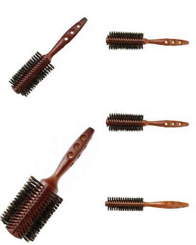 Naturholz rundbürste friseur - naturholz,