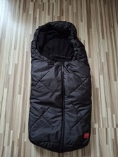 Kaiser Fußsack für Babyschale schwarz Fleece guter Zustand