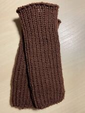 Pulswärmer Armstulpen Braun 21cm frisch handgestrickt - warm ?