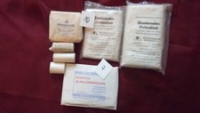 Verbandsmaterial Kompressen,Verbandsschiene,Augenklappe,Fingerhut,Mullbinde-DDR