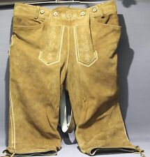 Bayerische 3/4 Lederhose braun