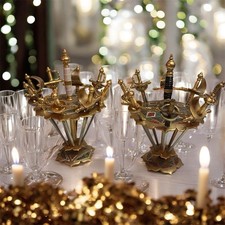 Toledo Schwerter Cocktails Stick Im Ständer, Bowlespieße, 70er Jahre