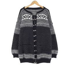 Strickjacke Schwarz Nordisch