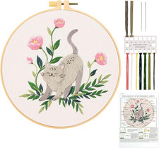 Katze Gestempeltes Stickerei