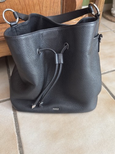 Hugo boss ledertasche - ledertasche, schwarz
