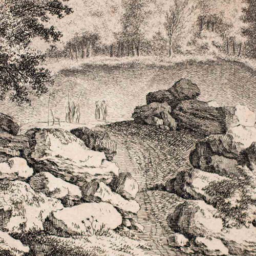 Landschaft steinbruch wanderer - landschaft,