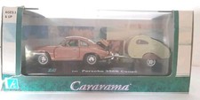Modellautos Porsche 356B Coupe 1/43 OVP Cararama Oldtimer mit Wohnwagen