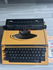 Brother Electric 3600 – Elektrische Vintage Schreibmaschine, Retro Orange, TOP