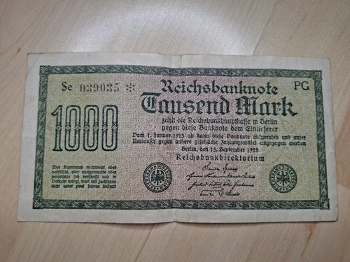 1000 mark reichsbanknote - 1000,