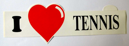 Werbe aufkleber love tennis - werbe-aufkleber,
