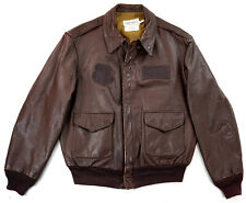 SADDLERY A-2 US Vintage Piloten Flieger Bomber Lederjacke  56 XL Lang