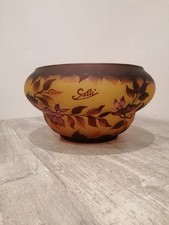 große Cameo Glas Vase, Schale