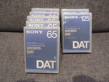 Sony PDP-65C (5 Stück), PDP-125C (2 Stück) DAT Kassetten