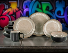 Kombiservice Nydala Geschirr 10- tlg. Steinzeug Kaffeeservice Tafelservice 2 P.