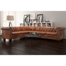 Chesterfield-Ecksofa 6-Sitzer