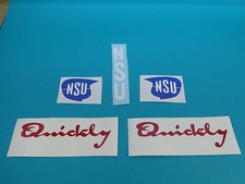 NSU Quickly N / S Set Aufkleber Abziehbild Schriftzug Sticker Tank Schutzblech 
