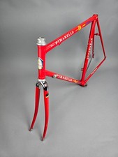 Rahmen Set Pinarello Asolo vintage frame Ferrari Red 58 cm retro steel 130 mm