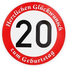 Original Verkehrszeichen 274-20 20 Geburtstag Straßenschild Geburtstags-Schild