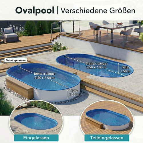 Ovalpool stahlwandbecken - ovalpool,