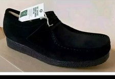 Clarks Originals Wallabee ICTD Damen Schwarz Wildleder Leder Schuhe UK 6 D EU 39,5. 