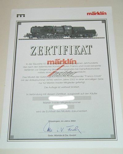 Märklin insider zertifikat - insider,