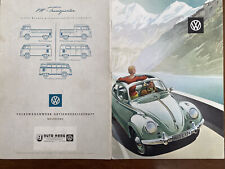 Prospekt VW Käfer 1200 Reuters Entwurf - ca.1958 Cabriolet Ovali Brezel deutsch