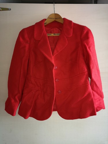 Roter vintage wollmantel - vintage, der